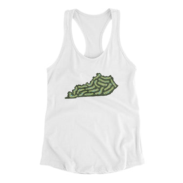 Kentucky Golf Course Women's Racerback Tank-White-Allegiant Goods Co. Vintage Sports Apparel