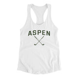 Aspen Golf Women's Racerback Tank-White-Allegiant Goods Co. Vintage Sports Apparel