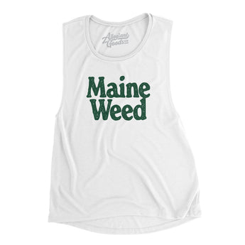 Maine Weed Women's Flowey Scoopneck Muscle Tank-Allegiant Goods Co. Vintage Sports Apparel