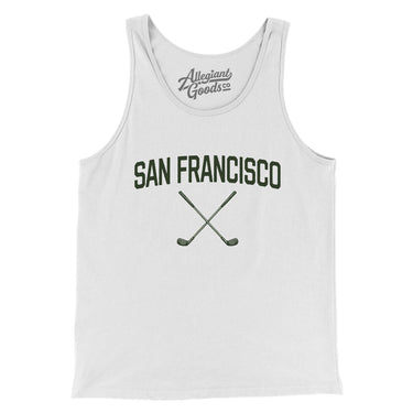 San Francisco Golf Men/Unisex Tank Top-White-Allegiant Goods Co. Vintage Sports Apparel