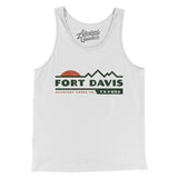 Fort Davis Mountain Sunset Men/Unisex Tank Top-White-Allegiant Goods Co. Vintage Sports Apparel