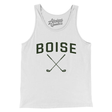 Boise Golf Men/Unisex Tank Top-White-Allegiant Goods Co. Vintage Sports Apparel