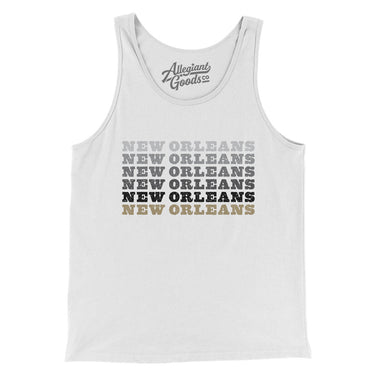 New Orleans Repeat Men/Unisex Tank Top-White-Allegiant Goods Co. Vintage Sports Apparel