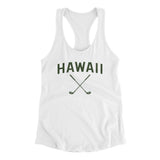 Hawaii Golf Women's Racerback Tank-White-Allegiant Goods Co. Vintage Sports Apparel