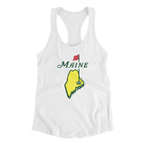 Maine Golf Women's Racerback Tank-White-Allegiant Goods Co. Vintage Sports Apparel