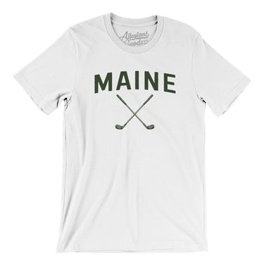 Maine Golf Men/Unisex T-Shirt-White-Allegiant Goods Co. Vintage Sports Apparel