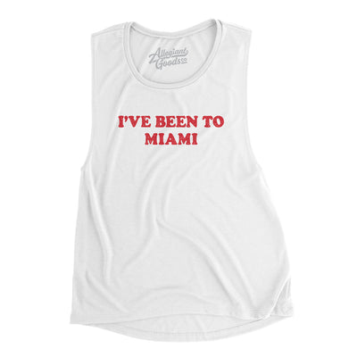 I've Been To Miami Women's Flowey Scoopneck Muscle Tank-White-Allegiant Goods Co. Vintage Sports Apparel