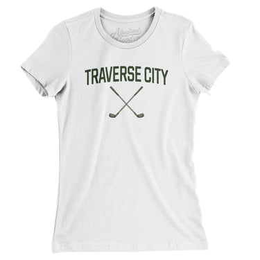 Traverse City Golf Women's T-Shirt-White-Allegiant Goods Co. Vintage Sports Apparel