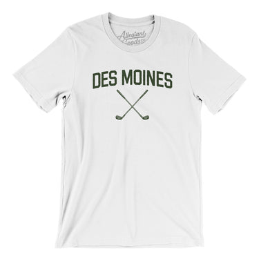 Des Moines Golf Men/Unisex T-Shirt-White-Allegiant Goods Co. Vintage Sports Apparel