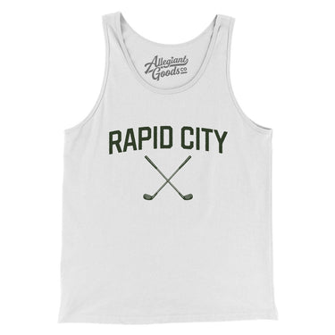 Rapid City Golf Men/Unisex Tank Top-White-Allegiant Goods Co. Vintage Sports Apparel