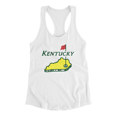 Kentucky Golf Women's Racerback Tank-White-Allegiant Goods Co. Vintage Sports Apparel