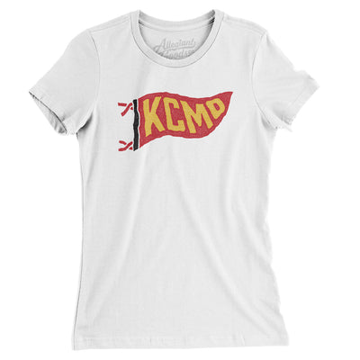 Kcmo Pennant Women's T-Shirt-White-Allegiant Goods Co. Vintage Sports Apparel