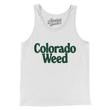 Colorado Weed Men/Unisex Tank Top-White-Allegiant Goods Co. Vintage Sports Apparel