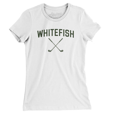 Whitefish Golf Women's T-Shirt-White-Allegiant Goods Co. Vintage Sports Apparel