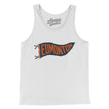 Edmonton Pennant Men/Unisex Tank Top-White-Allegiant Goods Co. Vintage Sports Apparel