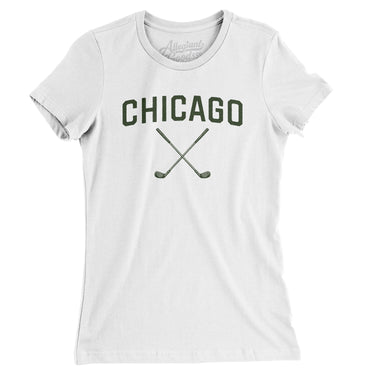 Chicago Golf Women's T-Shirt-White-Allegiant Goods Co. Vintage Sports Apparel