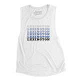 Lexington Repeat Women's Flowey Scoopneck Muscle Tank-White-Allegiant Goods Co. Vintage Sports Apparel