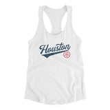 Houston Vintage Script Women's Racerback Tank-Allegiant Goods Co. Vintage Sports Apparel