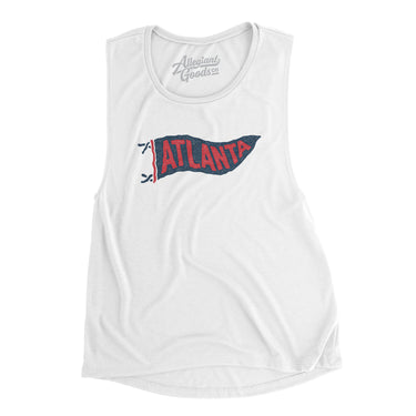 Atlanta Pennant Women's Flowey Scoopneck Muscle Tank-Allegiant Goods Co. Vintage Sports Apparel