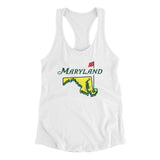 Maryland Golf Women's Racerback Tank-Allegiant Goods Co. Vintage Sports Apparel