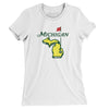 Michigan Golf Women's T-Shirt-White-Allegiant Goods Co. Vintage Sports Apparel