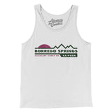 Borrego Springs Mountain Sunset Men/Unisex Tank Top-White-Allegiant Goods Co. Vintage Sports Apparel