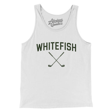 Whitefish Golf Men/Unisex Tank Top-White-Allegiant Goods Co. Vintage Sports Apparel