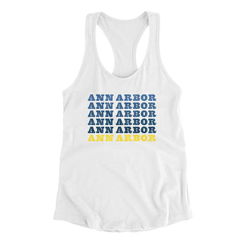 Ann Arbor Repeat Women's Racerback Tank-Allegiant Goods Co. Vintage Sports Apparel