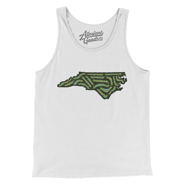 North Carolina Golf Course Men/Unisex Tank Top-White-Allegiant Goods Co. Vintage Sports Apparel
