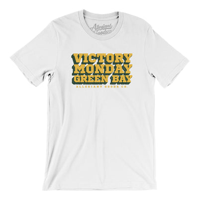 Victory Monday Green Bay Men/Unisex T-Shirt-White-Allegiant Goods Co. Vintage Sports Apparel