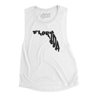 Florida State Shape Text Women's Flowey Scoopneck Muscle Tank-Allegiant Goods Co. Vintage Sports Apparel