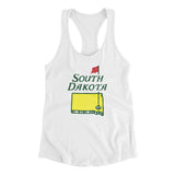 South Dakota Golf Women's Racerback Tank-White-Allegiant Goods Co. Vintage Sports Apparel