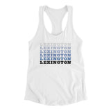 Lexington Repeat Women's Racerback Tank-White-Allegiant Goods Co. Vintage Sports Apparel