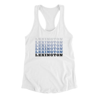 Lexington Repeat Women's Racerback Tank-White-Allegiant Goods Co. Vintage Sports Apparel