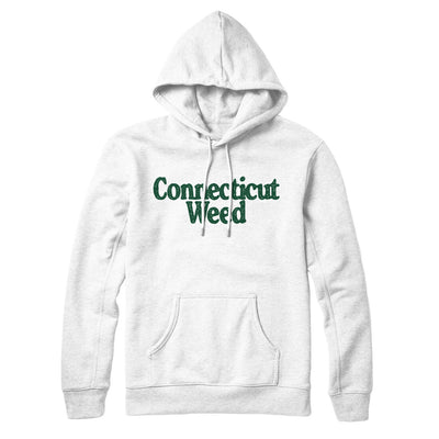 Connecticut Weed Hoodie-White-Allegiant Goods Co. Vintage Sports Apparel