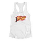 Kcmo Pennant Women's Racerback Tank-White-Allegiant Goods Co. Vintage Sports Apparel