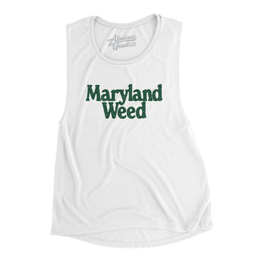 Maryland Weed Women's Flowey Scoopneck Muscle Tank-Allegiant Goods Co. Vintage Sports Apparel