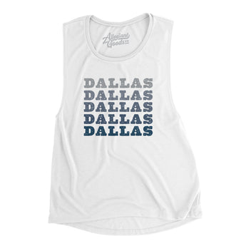 Dallas Repeat Women's Flowey Scoopneck Muscle Tank-Allegiant Goods Co. Vintage Sports Apparel