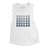 Dallas Repeat Women's Flowey Scoopneck Muscle Tank-Allegiant Goods Co. Vintage Sports Apparel