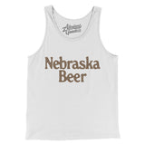 Nebraska Beer Men/Unisex Tank Top-White-Allegiant Goods Co. Vintage Sports Apparel