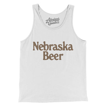 Nebraska Beer Men/Unisex Tank Top-White-Allegiant Goods Co. Vintage Sports Apparel