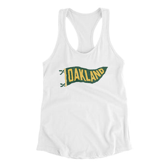Oakland Pennant Women's Racerback Tank-Allegiant Goods Co. Vintage Sports Apparel