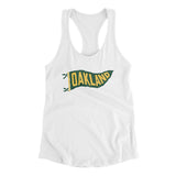 Oakland Pennant Women's Racerback Tank-Allegiant Goods Co. Vintage Sports Apparel
