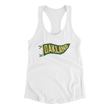 Oakland Pennant Women's Racerback Tank-Allegiant Goods Co. Vintage Sports Apparel