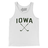 Iowa Golf Men/Unisex Tank Top-White-Allegiant Goods Co. Vintage Sports Apparel