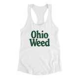 Ohio Weed Women's Racerback Tank-White-Allegiant Goods Co. Vintage Sports Apparel