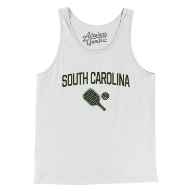 South Carolina Pickleball Men/Unisex Tank Top-White-Allegiant Goods Co. Vintage Sports Apparel