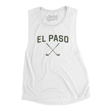 El Paso Golf Women's Flowey Scoopneck Muscle Tank-White-Allegiant Goods Co. Vintage Sports Apparel