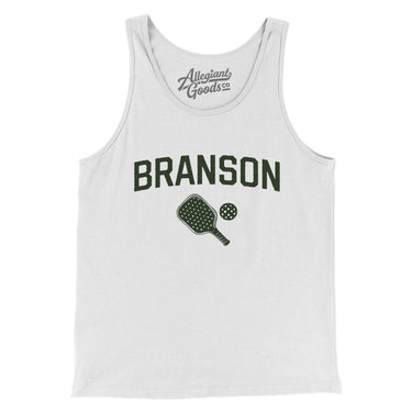 Branson Pickleball Men/Unisex Tank Top-White-Allegiant Goods Co. Vintage Sports Apparel