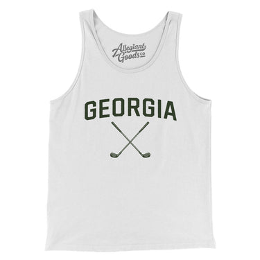 Georgia Golf Men/Unisex Tank Top-White-Allegiant Goods Co. Vintage Sports Apparel